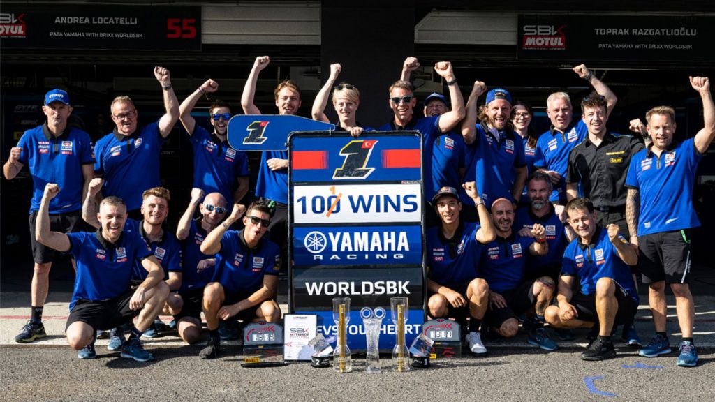 Yamaha logra las 100 victorias en WorldSBK